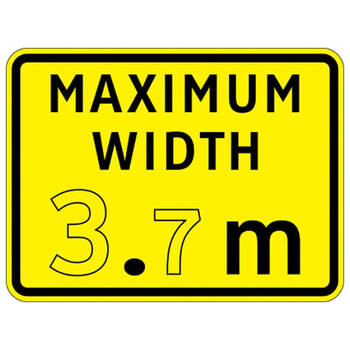 maximum width ( x.x ) m