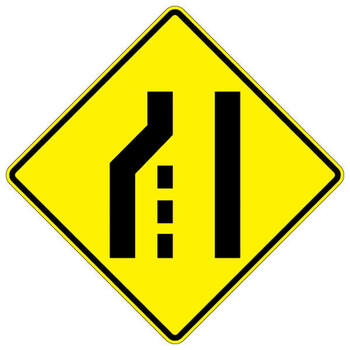 left lane ends