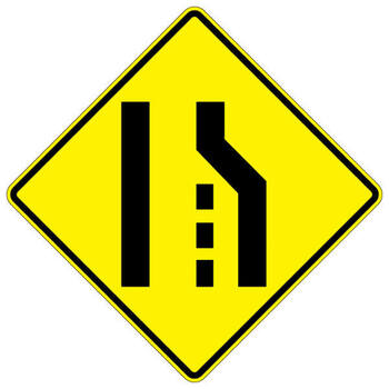 right lane ends