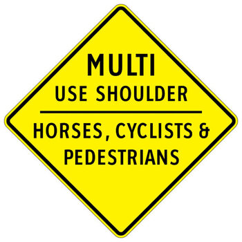 multi use shoulder - horses, cyclists & pedestrians