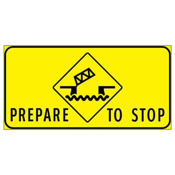 swing / raised bridge ahead prepare to stop