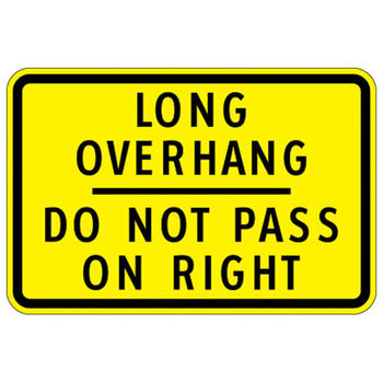long overhang do not pass on right tab
