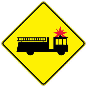 fire truck entrance / crossing - left