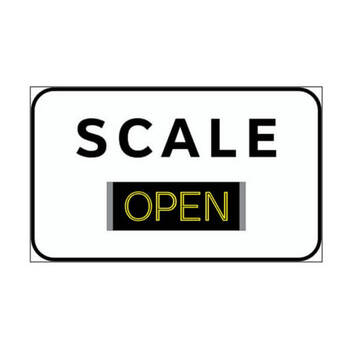 electronic scale open / closed sign