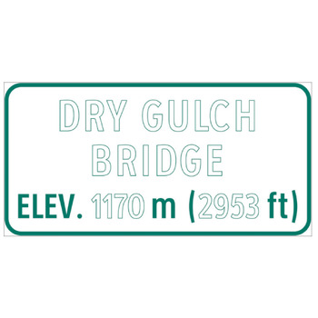 (Name) Bridge Elev. ( x ) m ( x ) ft