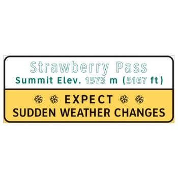 (Name) Summit Elev. ( x ) m ( x ) ft Expect Sudden Weather Changes