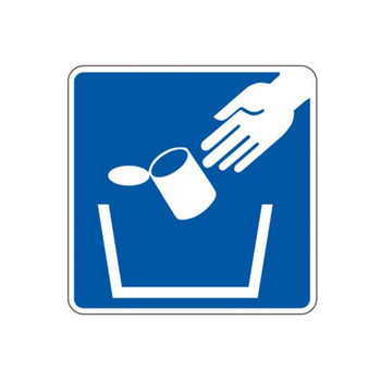 Garbage disposal available symbol for Rest Area application
