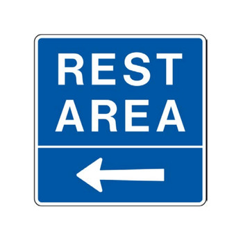Rest Area, No Symbol (Left Arrow)