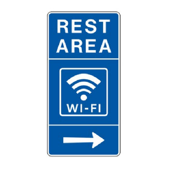 Rest Area, Wi-Fi Symbol, Right Arrow