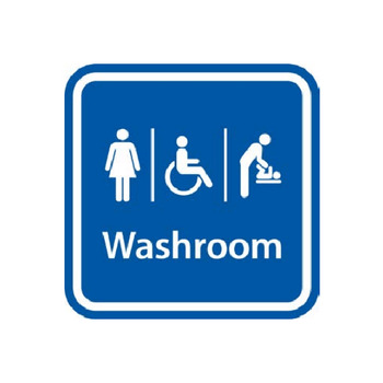 Static Application Signs for Women’s Washrooms, Wheelchair Access and Infant Change Table Facilities
