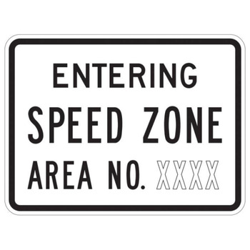 Entering Speed Zone Area No. ( xxxx )