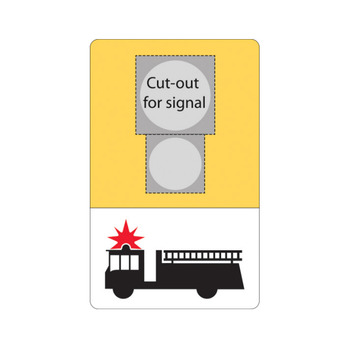 Fire Hall (Signal cut-out) Fire Truck symbol - Right