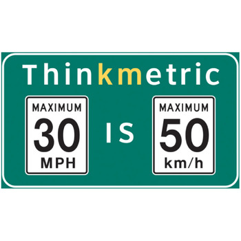 Thinkmetric 30 MPH is 50 km/h