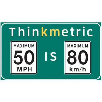 Thinkmetric 50 MPH is 80 km/h