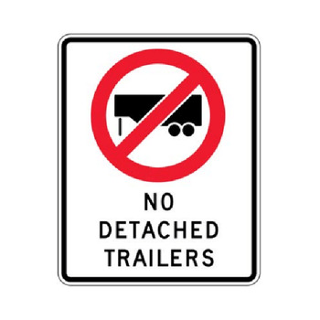 No Parking for Detached Commercial Vehicle Trailers
