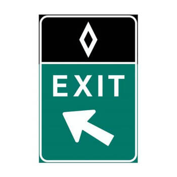 hov exit - left arrow