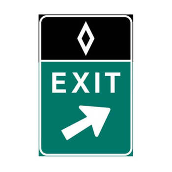 hov exit - right arrow