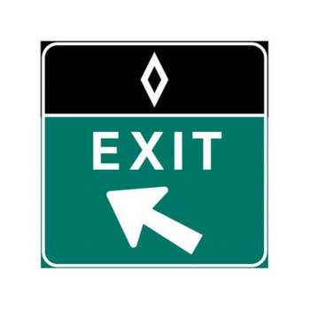 hov exit - left arrow