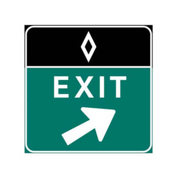 hov exit - right arrow