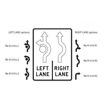 Roundabout Double Lane - Use Left Lane & Right Lane