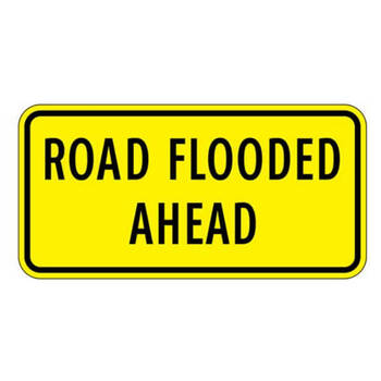 roadway flooded ahead warning tab