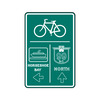 bike with ( ) route ( ) directions and ( ) arrows