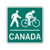 cross-border pedestrian and bicycle signing - Canada