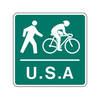 cross-border pedestrian and bicycle signing - U.S.A