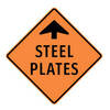 steel plates - ahead arrow