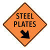 steel plates - downward right angled arrow