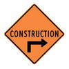 construction - hard right turn