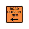 road closure info - left arrow