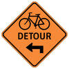bike detour ahead left
