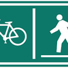 bike left, pedestrian right (path / lane order)