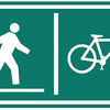 pedestrian left, bike right (path / lane order)
