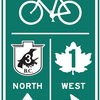 bike with ( ) route ( ) directions and ( ) arrows