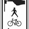 pedestrian / bike, push button left
