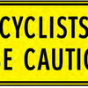 cyclists use caution
