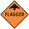 flagger ahead