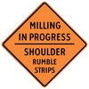 milling in progress shoulder rumble strips
