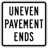 uneven pavement ends