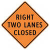 right two lanes closed