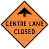 centre lane closed ahead