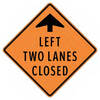 left two lanes closed ahead