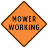mower working