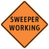 sweeper working