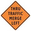 thru traffic merge left