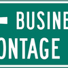 business frontage road left
