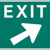 exit right angled arrow