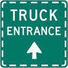 truck entrance arrow ahead